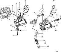 MERCRUISER CUMMINS/MERCRUISER DIESEL 2.8L-200/170 Oil Cooler and Filter Assembly
