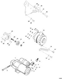 RACE STERNDRIVE SCORPION 377 STERNDRIVE Starter And Alternator Mounts