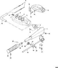 MERCURY/MARINER 25HP SEAPRO 4-STROKE INTERNATIONAL Tiller Handle