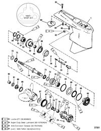 MERCURY/MARINER 150/175/200 (EFI) GEAR HSG(PROP)(CNTR ROTATION) (S/N-0G437999, BELOW)