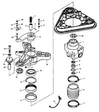 FORCE FORCE 1990 120 H.P. "C" MODELS L-DRIVE MOUNT AND STEERING YOKE