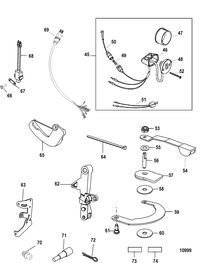 ACCESSORIES STEERING SYSTEMS AND COMPONENTS Tiller Handle Kit Components(828813A2 / A3 / A33)