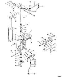 MERCURY/MARINER 90/115 H.P. (INLINE) SWIVEL BRACKET AND STEERING ARM