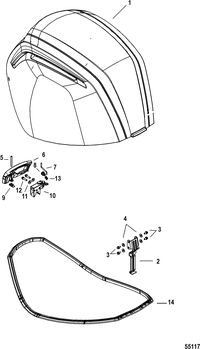 MERCURY/MARINER 75-115 4-STROKE Top Cowl