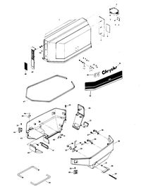 CHRYSLER 55 H.P. ENGINE COVER AND SUPPORT PLATE