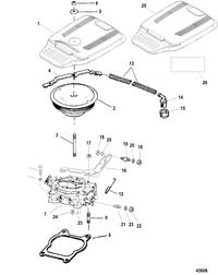 MERCRUISER 4.3L ALPHA 4V Carburetor And Throttle Linkage(Four Barrel)
