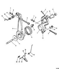 MERCURY/MARINER 70/75/80/90 HP (3 CYLINDER)) Throttle Lever And Linkage