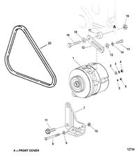 MERCRUISER CUMMINS/MERCRUSER DIESEL4.2L/300 Alternator and Mounting Hardware
