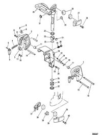 MARINER 6/8 HP CLAMP AND SWIVEL BRACKET