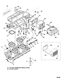 MERCRUISER 454 MAG MPI HORIZON/MIE 8.2L MPI Intake Manifold and Intake Plenum