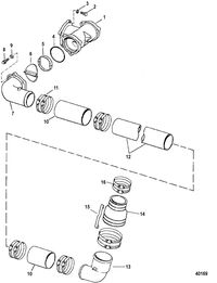 MERCRUISER 228 ENGINE (G.M.) DRIVE SHAFT EXTENSION COMPONENTS(M0059-G8)