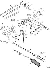 ACCESSORIES STEERING SYSTEMS AND COMPONENTS Tiller Handle Kit(828813A6 / A7 / A29)