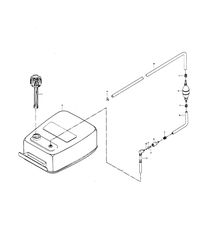FORCE 85 H.P. FUEL TANK AND LINE