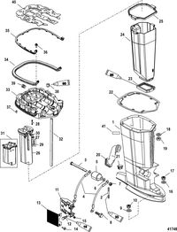 MERCURY/MARINER 150/200 EFI (2.5L) Driveshaft Housing and Exhaust Tube