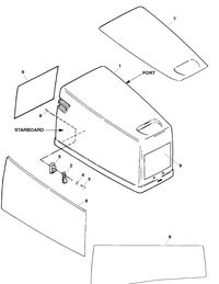 FORCE FORCE 75 H.P. (1998) COWL ASSEMBLY-TOP