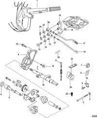 MERCURY/MARINER 25/30/JET 25 EFI/3 CYLINDER  4-STROKE Conversion Kit-Tiller Handle, Manual - 889246A71
