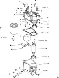 RACE OUTBOARD 300X EFI (3.0L) Vapor Seperator Components