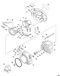 SPORTJET 210 CARB JET DRIVE Nozzle And Rudder Components