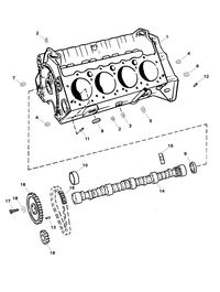 MERCRUISER 800 SC ENGINE CYLINDER BLOCK AND CAMSHAFT