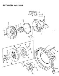 MERCRUISER D-254 TURBO ACDIESEL ENGINE STERN DRIVE/INBOARD FLYWHEEL HOUSING (STERN DRIVE)