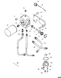 RACE STERNDRIVE 500 BULLDOG Oil Filter And Oil Adaptor