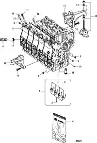 MERCRUISER CUMMINS/MERCRUISER DIESEL QSD-2.8L Cylinder Block