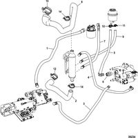 MERCRUISER CUMMINS/MERCRUISER DIESEL QSD-4.2L AXIUS Steering Components, Hoses, LP Filter (GEN I)