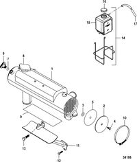 MERCRUISER 5.7/6.2L MPI INBOARD EC Closed Cooling System, Heat Exchanger