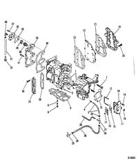 MERCURY/MARINER XR-10/MAGNUM 10/SEA PRO 10/MARATHON 10 Cylinder Block and Covers