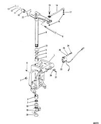 MERCURY 200 XRI (EFI) (V-6) SWIVEL BRACKET AND STEERING ARM