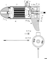 TROLLING MOTOR MOTORGUIDE SALT WATER SERIES Lower Unit Assembly(71# - Var/Rev) (MUC39704T)