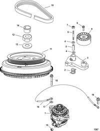 MERCURY/MARINER 200/225/250 (3.0L) SEAPRO/MARATHON EFI Flywheel/Alternator
