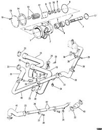 MERCRUISER 530 D-TA / 636 D -TA D183 TURBO AC/D219AC Seawater Pump(Mechanical Transmission)