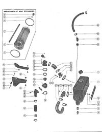 MERCRUISER ROVER ENGINE HEAT EXCHANGER AND THERMOSTAT HOUSING