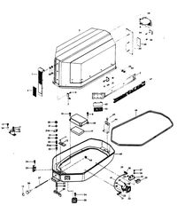 CHRYSLER 45 H.P. ENGINE COVER AND SUPPORT PLATE