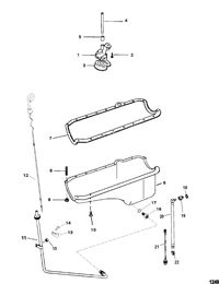 MERCRUISER 4.3L EFI ALPHA/BRAVO (262 CID - GEN+) Oil Pan And Oil Pump