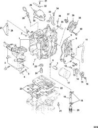 MERCURY 15HP SEAPRO 4-STROKE INTERNATIONAL Cylinder Block