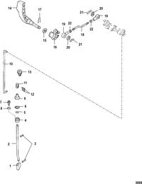 MERCURY/MARINER 25HP SEAPRO 4-STROKE INTERNATIONAL Shift Components
