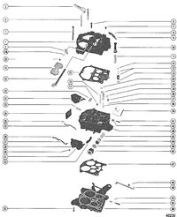 MERCRUISER 228 ENGINE (G.M.) CARBURETOR ASSEMBLY, COMPLETE (Sight Glass on Fuel Pump)