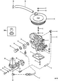 MERCRUISER 470 ENGINE CARBURETOR AND FUEL PUMP