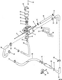 MERCRUISER 4.3L/4.3LX ALPHA ONE ENGINE (262 CID) STANDARD COOLING SYSTEM