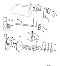 MERCRUISER 120 H.P./2.5L140 H.P./3.0L R/MR/ALPHA ONE CRANKSHAFT, CAMSHAFT, WATER PUMP(120-2.5L/153 CID)