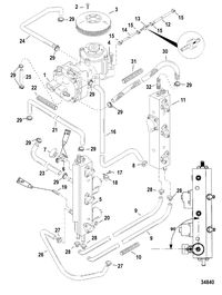 MERCURY/MARINER 200/225 DFI  (3.0L) Fuel Rails