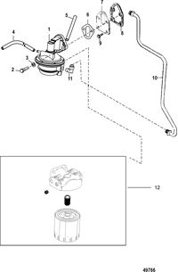 MERCRUISER 383 MAG 4V MIE REMAN Fuel Filter and Fuel Pump