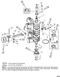 MERCURY/MARINER 225/250 3.0L EFI Crankshaft, Pistons and Connecting Rods