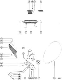 MERCRUISER 228 ENGINE (G.M.) POWER STEERING COMPONENTS