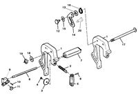 SEARS 15 H.P (OB MOTOR) W/6 GAL. REMOTE TANK CLAMP BRACKETS (SERIAL # E127700 THRU E143887)