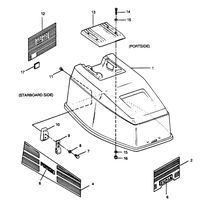 FORCE FORCE 1990 35 H.P. "C" MODELS ENGINE COVER BAYLINER MODELS