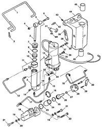 FORCE FORCE TRIM & TILT MODELS 35 THRU 75 HP TRIM & TILT ASSEMBLY (F5H219)