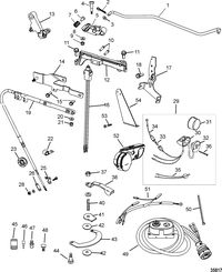 ACCESSORIES STEERING SYSTEMS AND COMPONENTS Tiller Handle Kit Components(Jet 40)